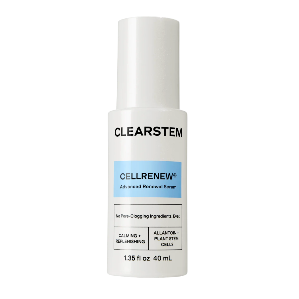 Clearstem Cellrenew serum bottle on a white background