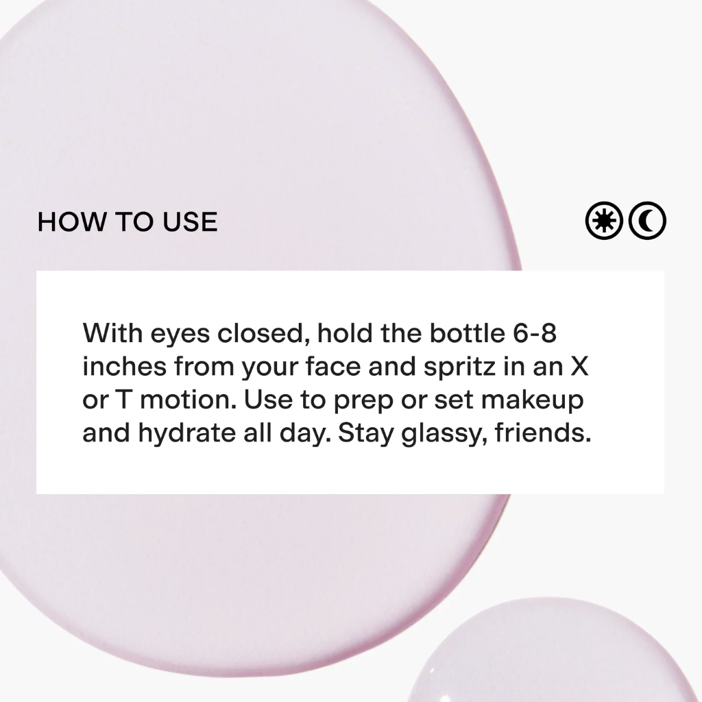 Instructions for using a makeup product with a close-up of the product on a white background.