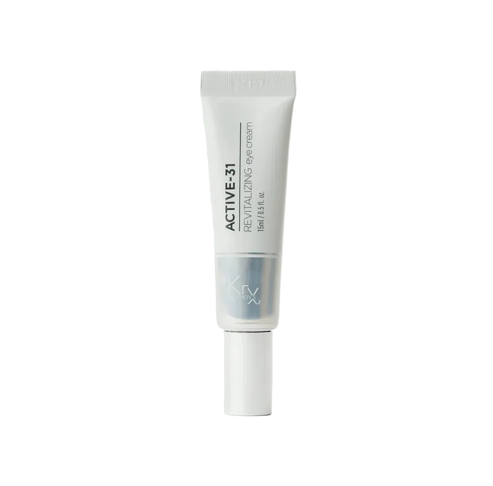 KrX Aesthetics Active 31 Revitalizing Eye Cream on white background