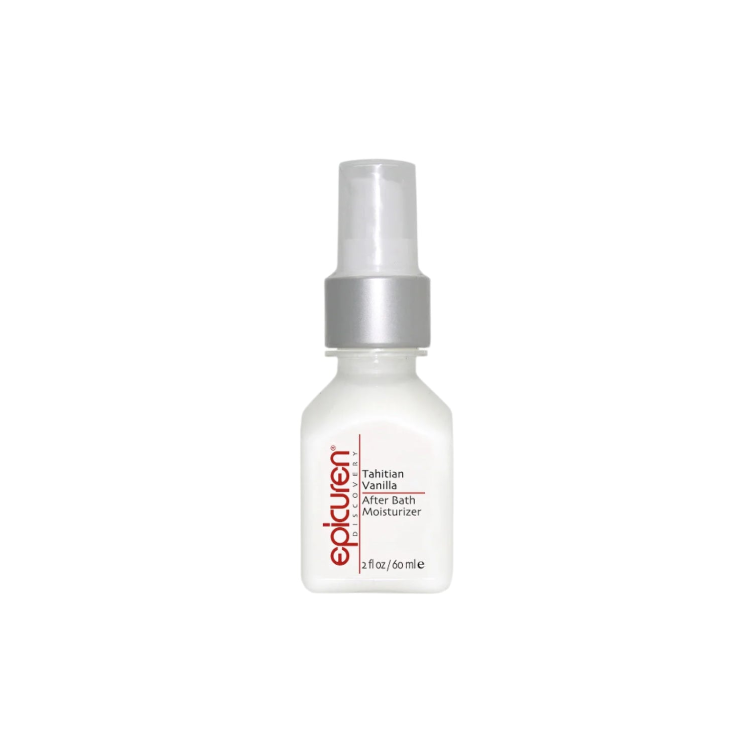 White bottle with silver cap on a white background