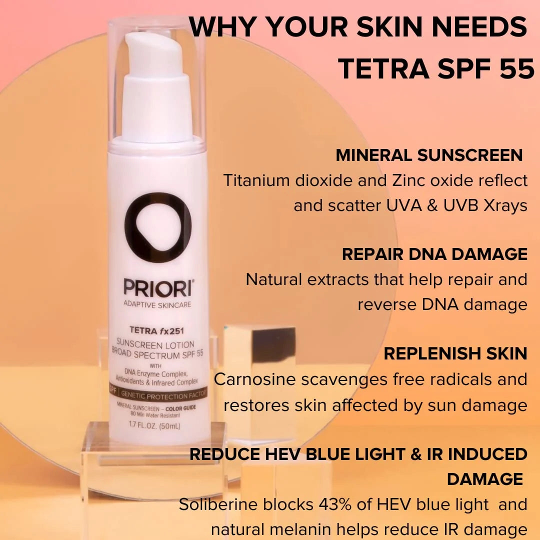 PRIORI TETRA Broad Spectrum SPF 55 with Universal Skin Tint