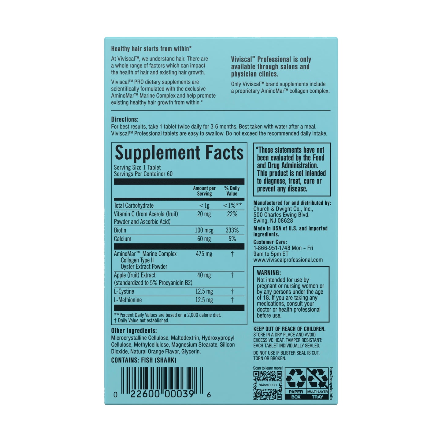 Viviscal PRO Supplements 60 Tablets