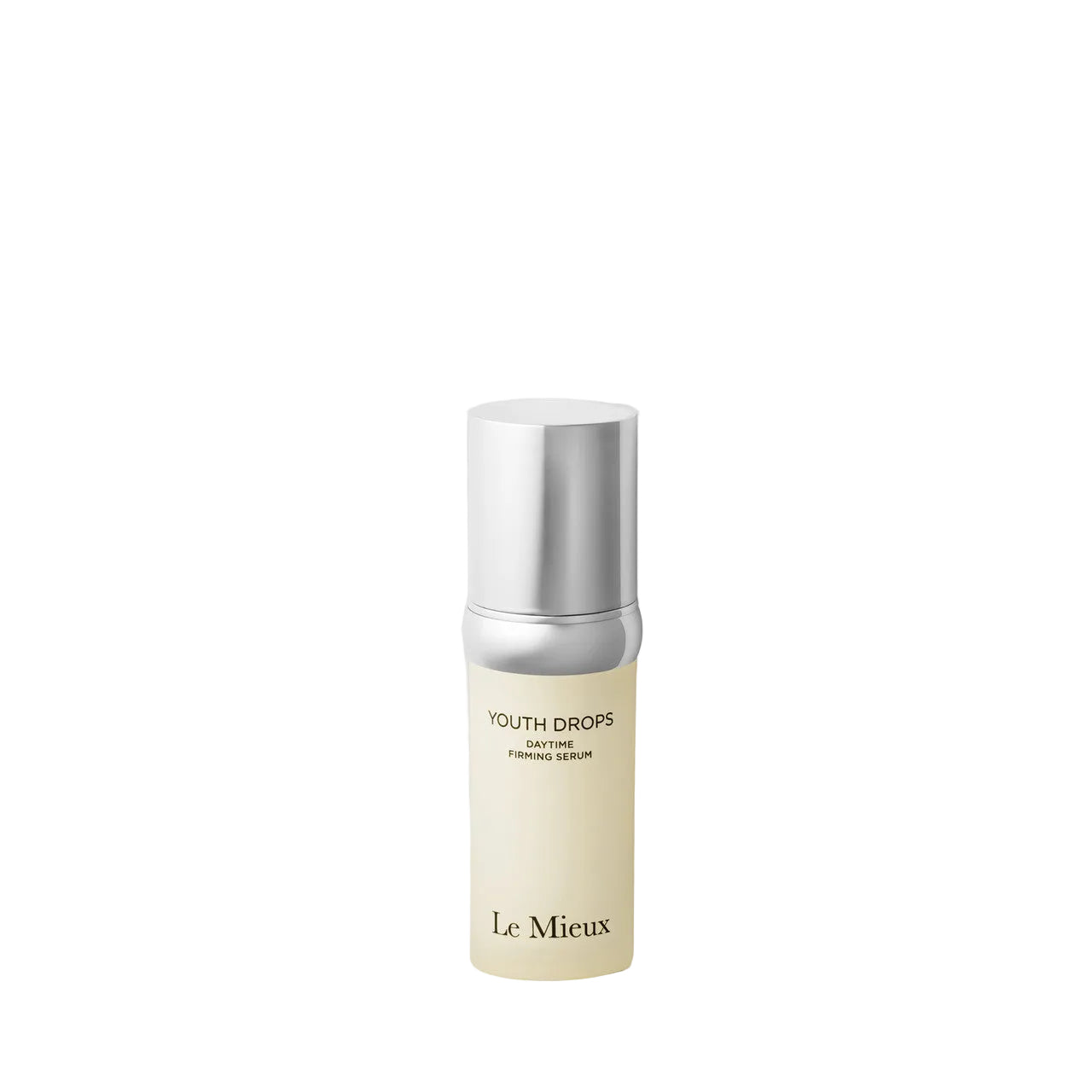 Le Mieux Youth Drops serum bottle on a white background