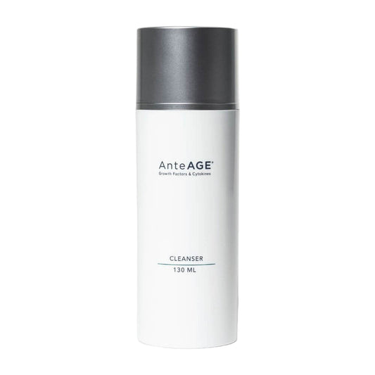 AnteAGE cleanser bottle on a white background