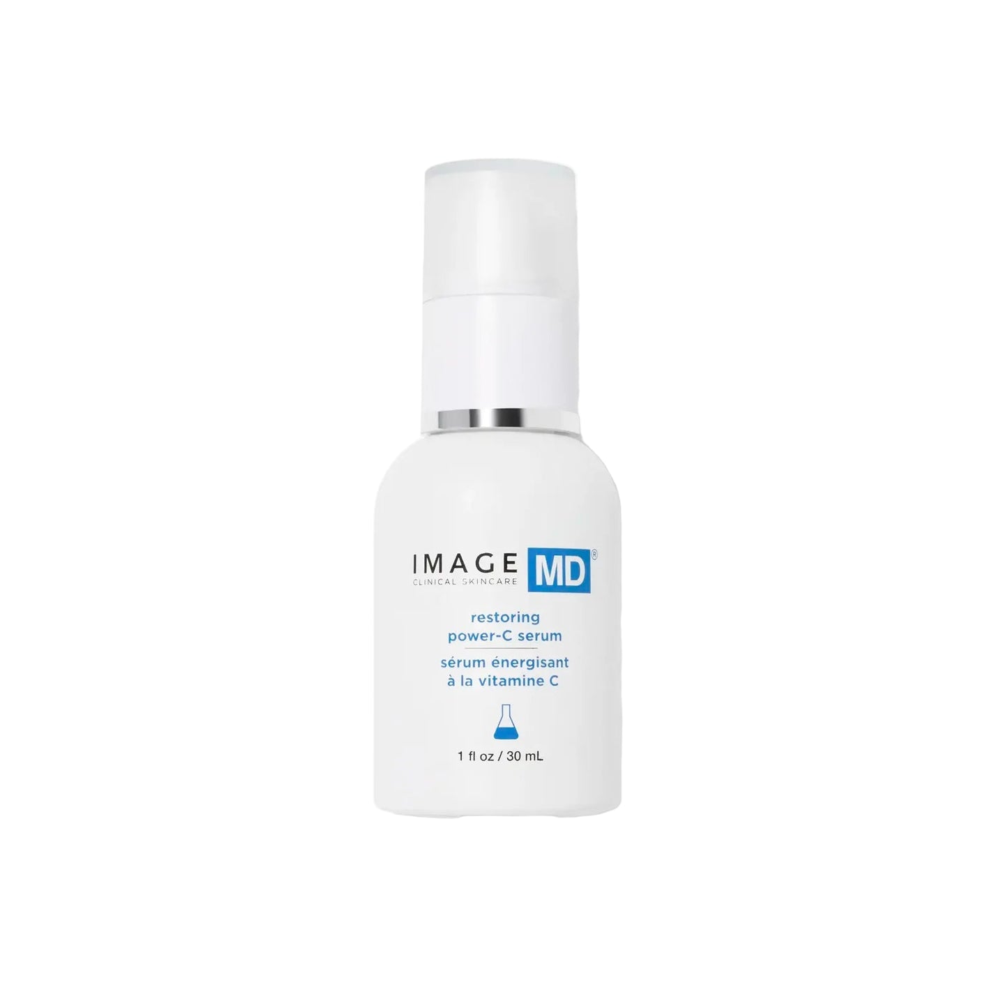 Skincare serum bottle labeled 'IMAGE MD' on a white background