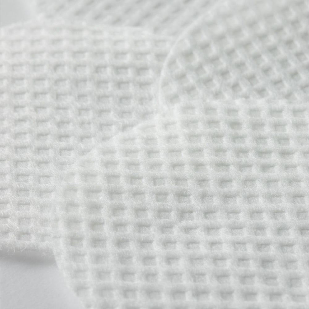 Close-up of textured white fabric
