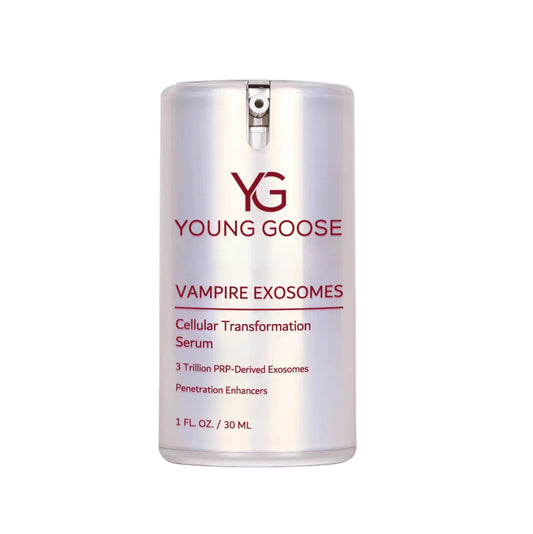 Young Goose Vampire Exosomes serum bottle on a white background